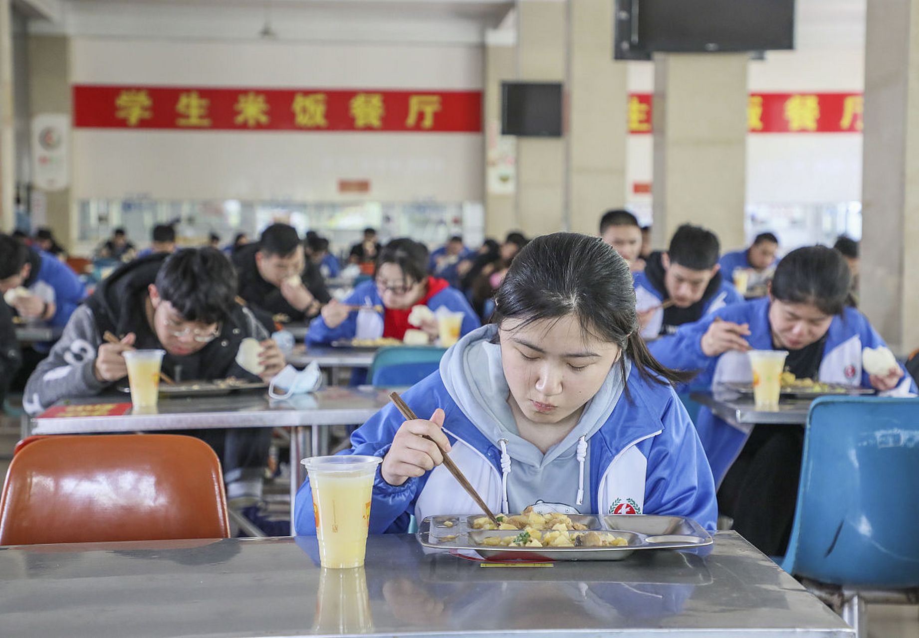 北浦中学食堂图片