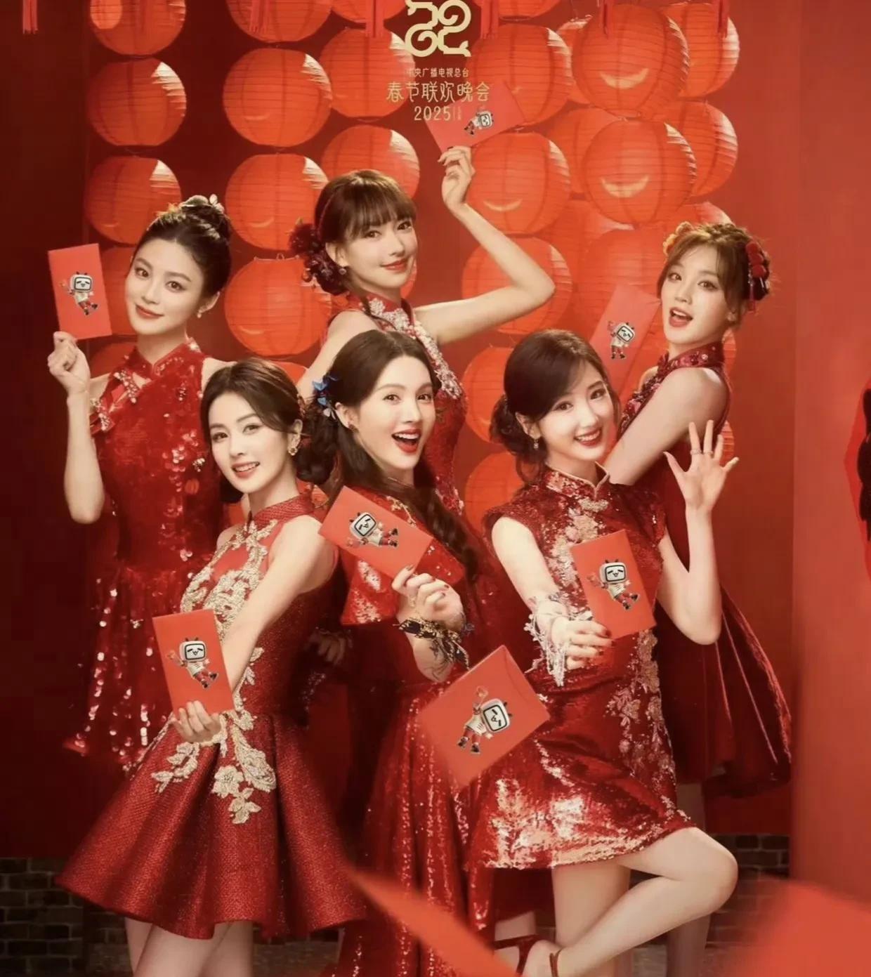春晚舞台美女阵容独占c位的金晨显得格外突兀实在让人尴尬