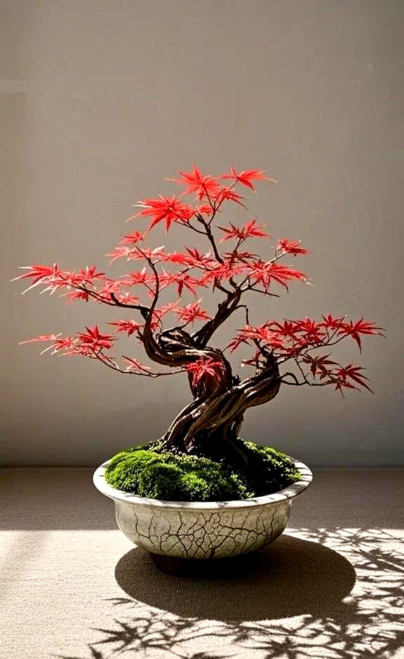 红枫盆景:新手劝退,美则美矣,养护太难