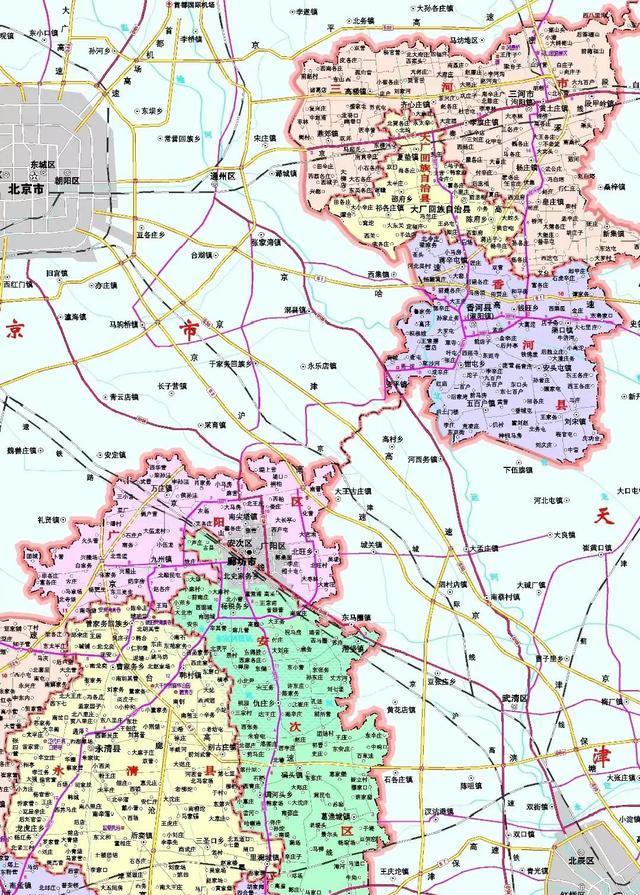 河北廊坊为何被分割为两部分?其实是天津地区的残余!