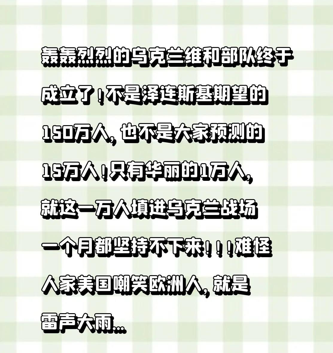 轰轰烈烈的乌克兰维和部队终于成立了