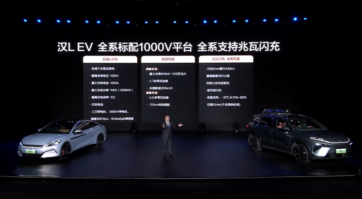 卷死同行！比亚迪汉L EV发布后，让小米SU7显得很尴尬！