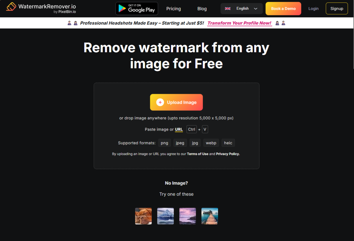 Watermark Remover在线界面