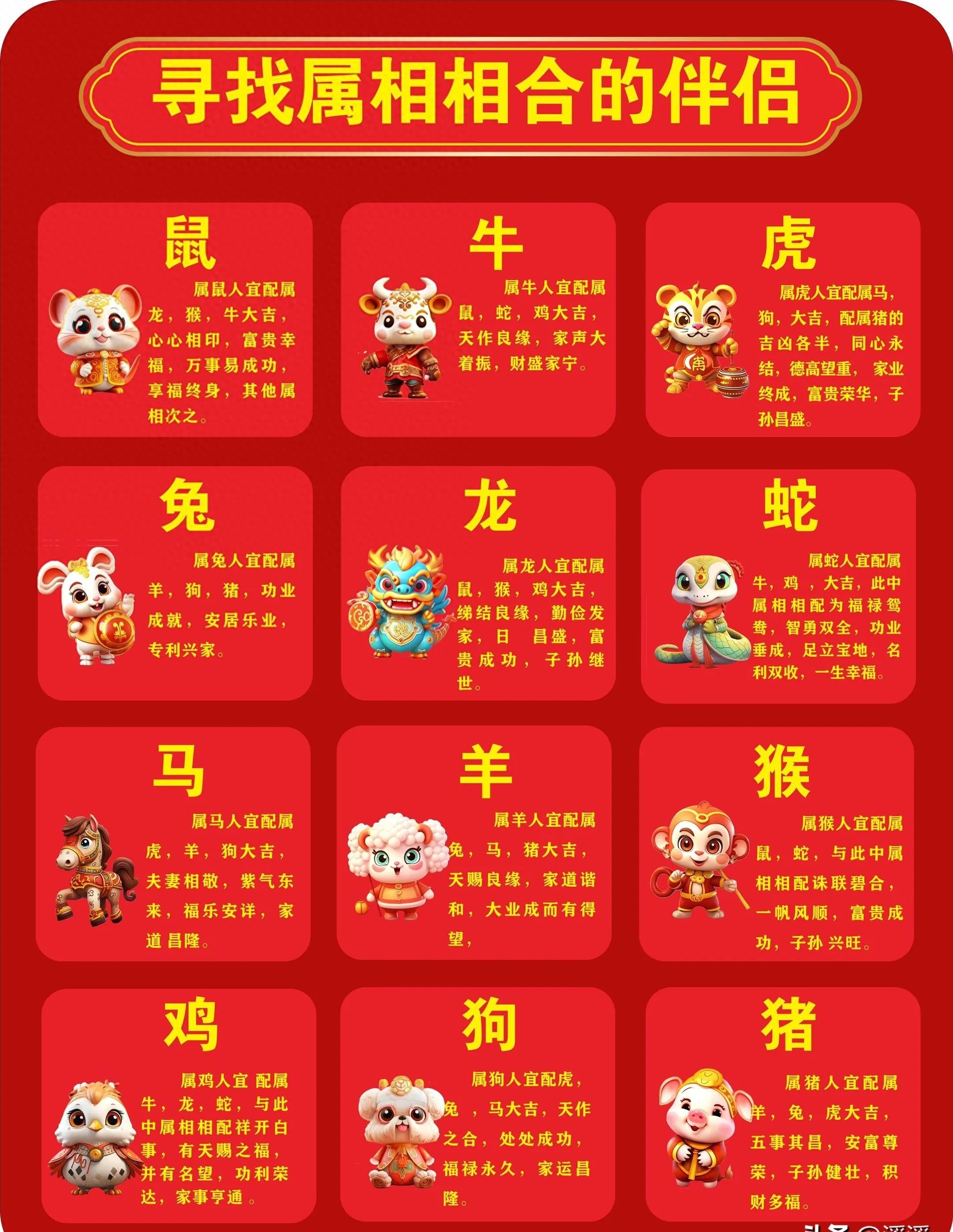 十二生肖婚姻运势查询(十二生肖姻缘运势)