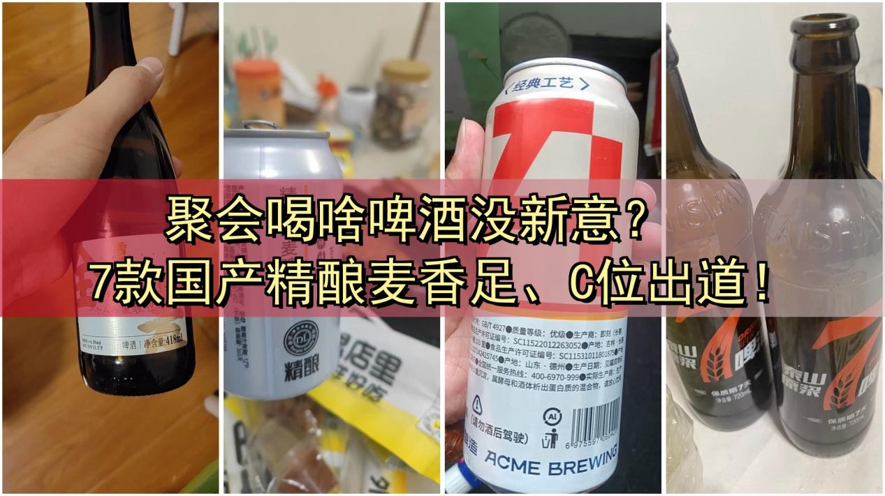 国产啤酒新势力:这7款精酿代表,麦芽香气足,聚会c位