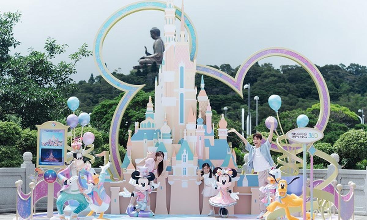 梦幻联动!11架香港迪士尼20周年主题缆车亮相昂坪360