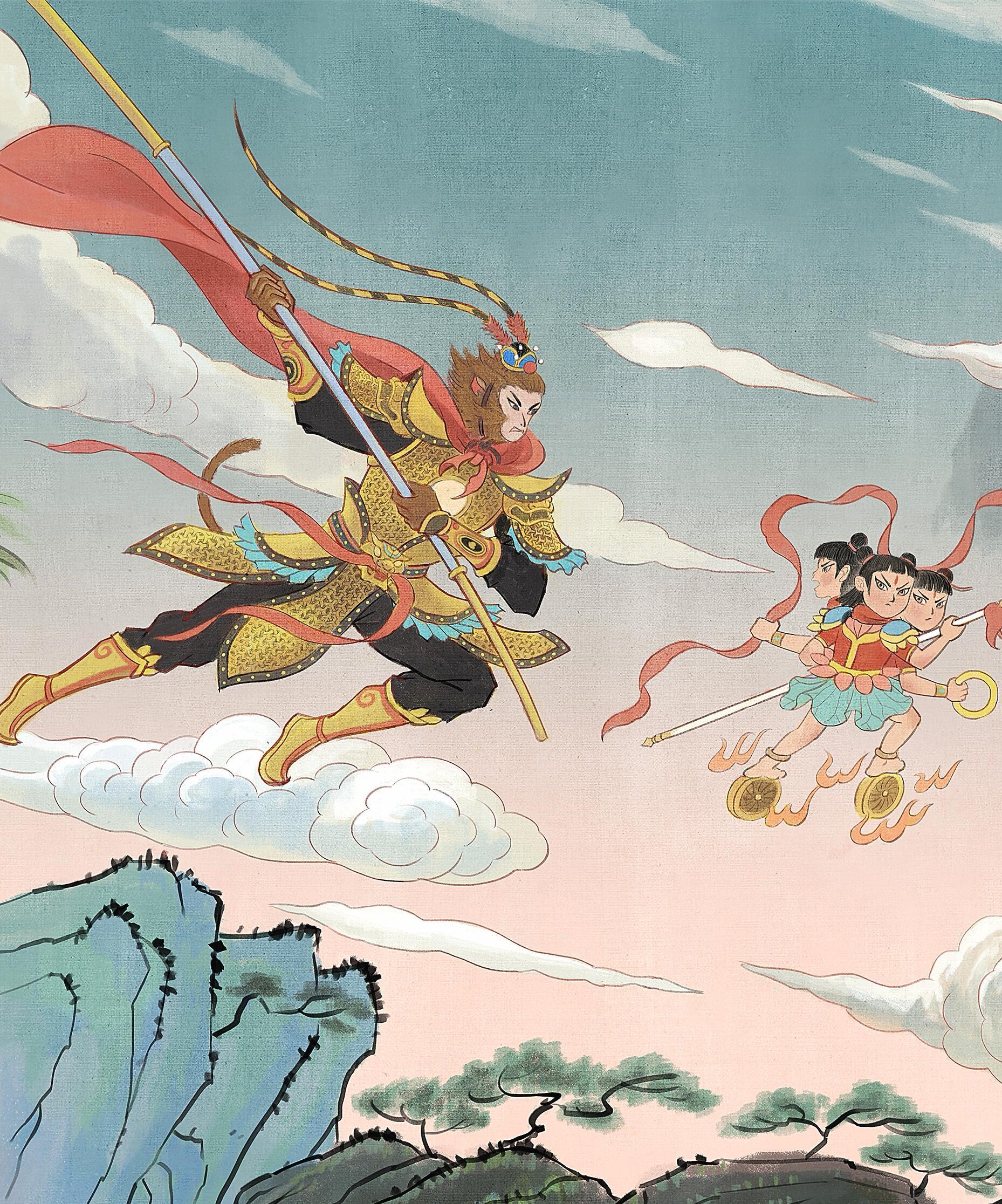 哪吒真的打不过孙悟空吗?看花果山一战后,哪吒对李天王说了什么