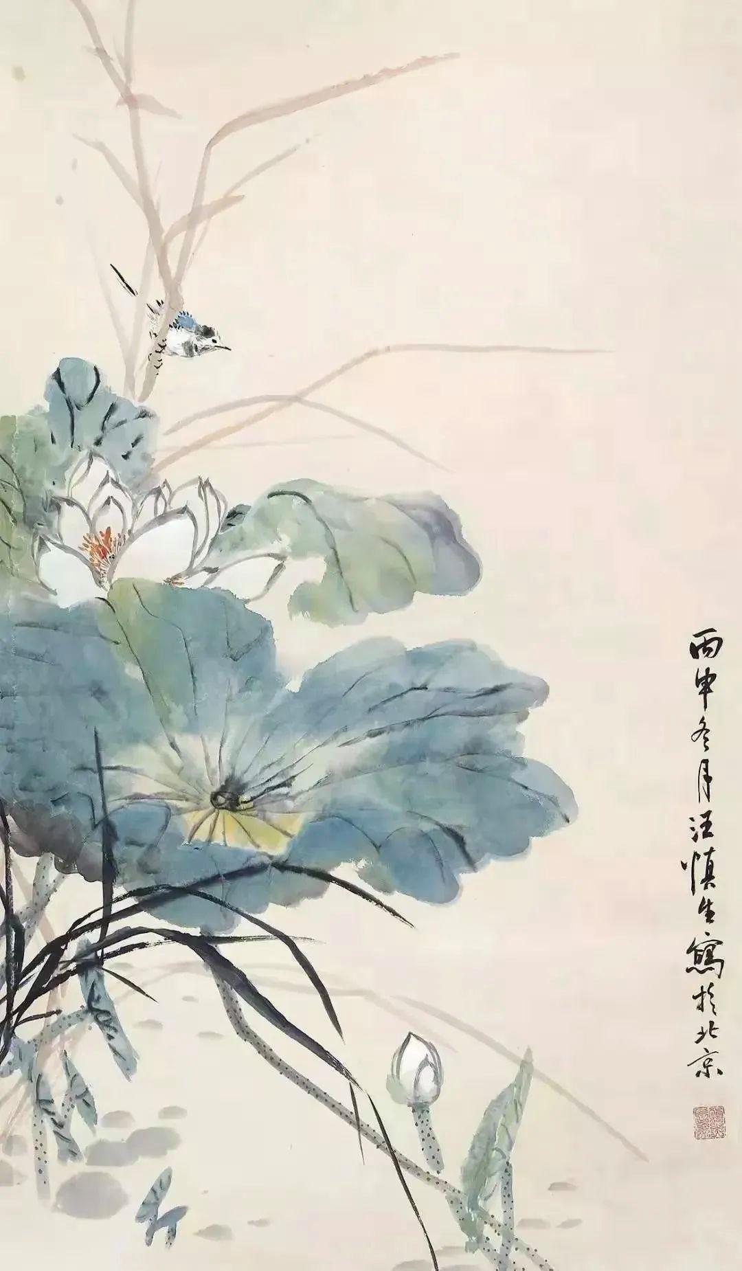 这位民国画家画的荷花让人赞不绝口