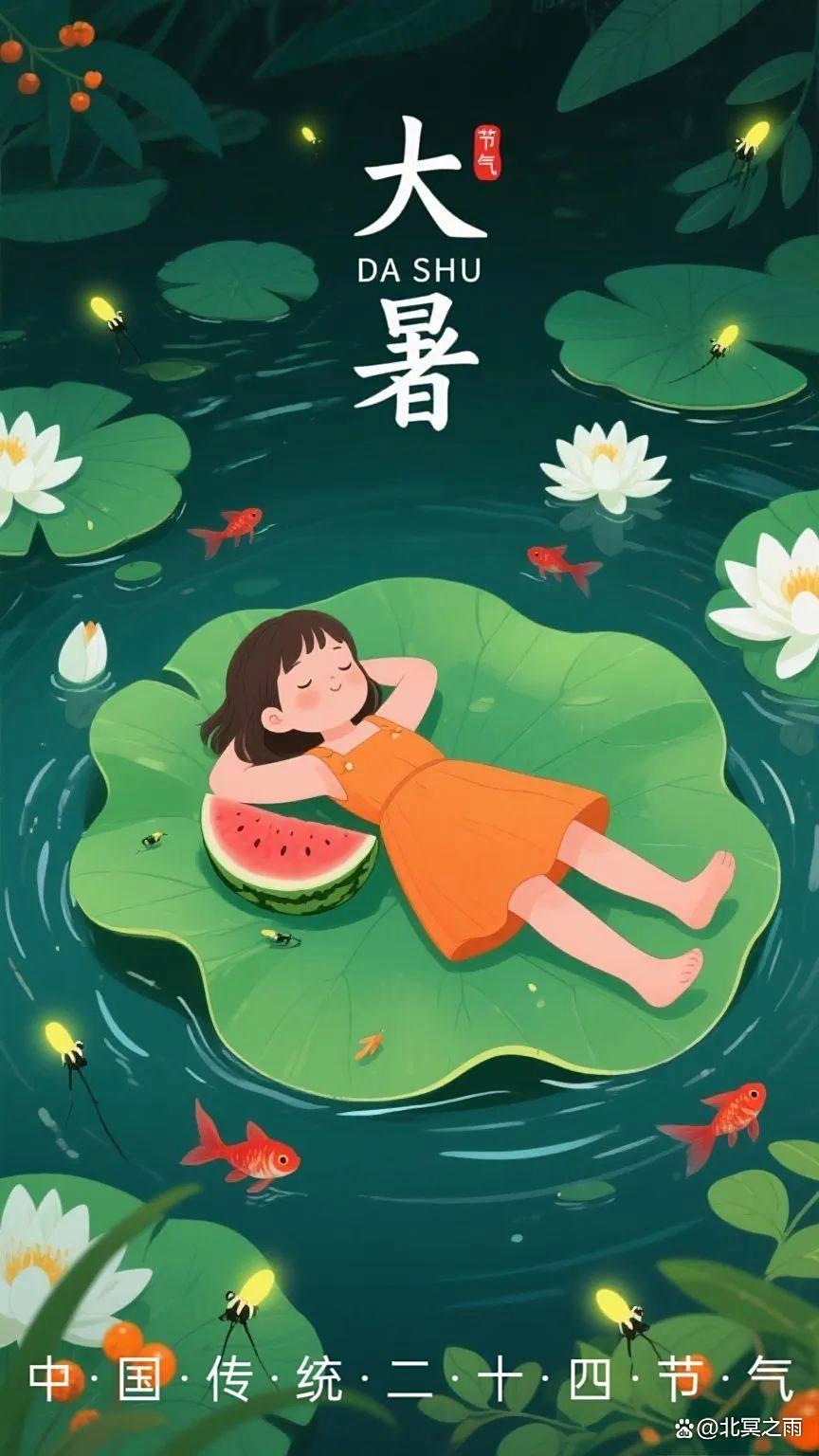 今日大暑图片发朋友圈,大暑至盛,万物荣华