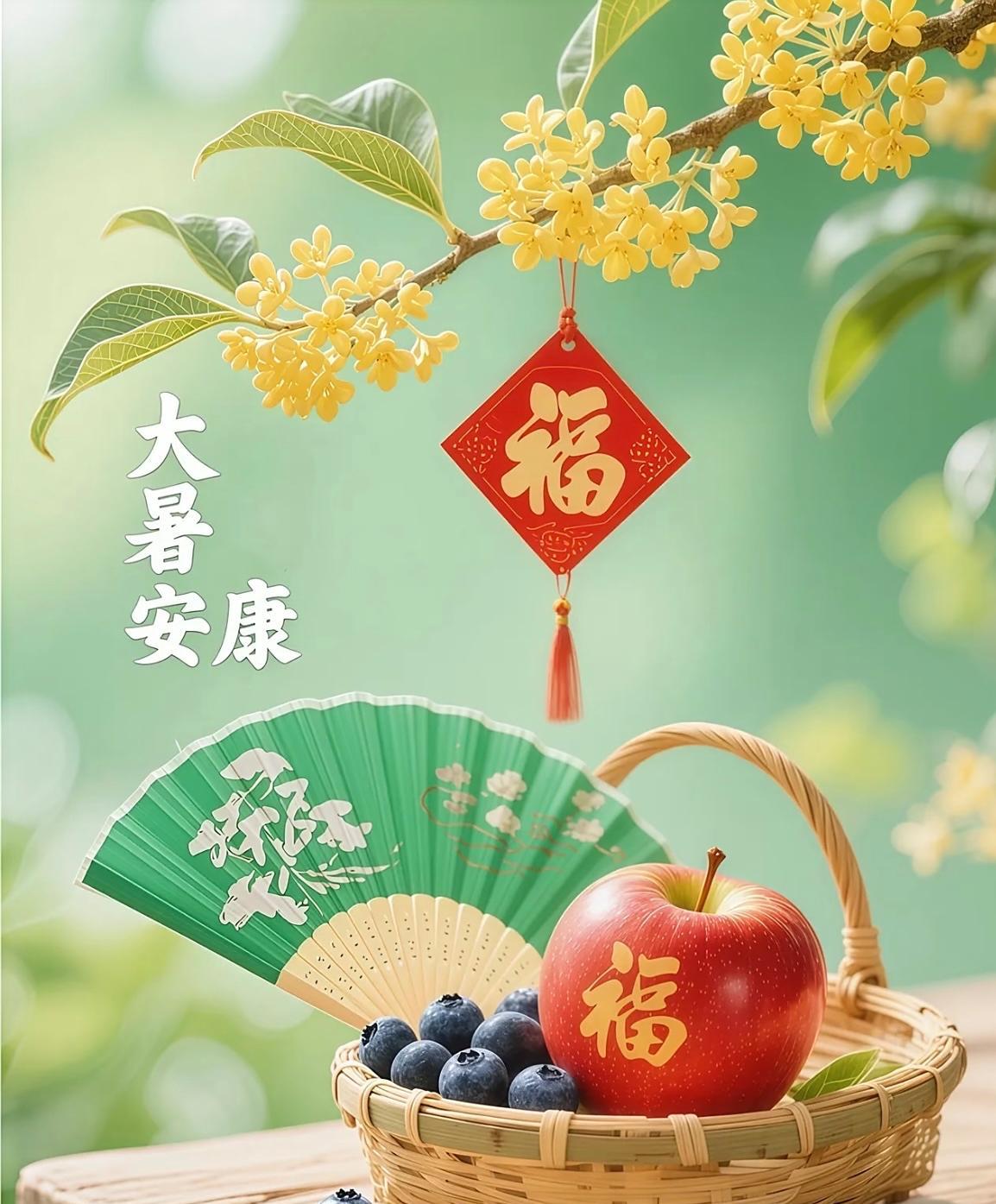 今日大暑大暑安康愿你有绿荫相伴心静自凉周二愉快