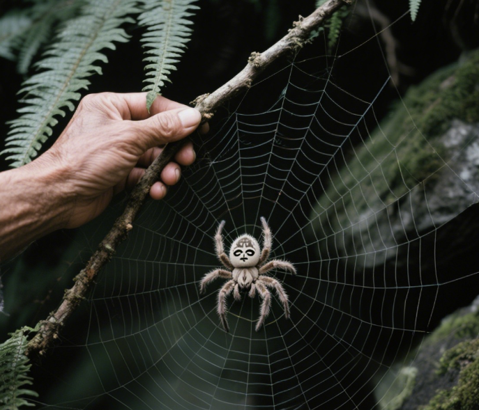 深山发现一窝"人面蜘蛛",每只蜘蛛腹部花纹都是村里过世老人的脸