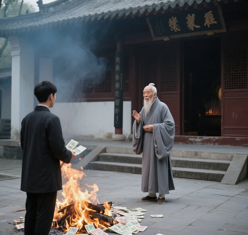 老道士超度-老道士和佛图案 老道士超度-老道士和佛图案