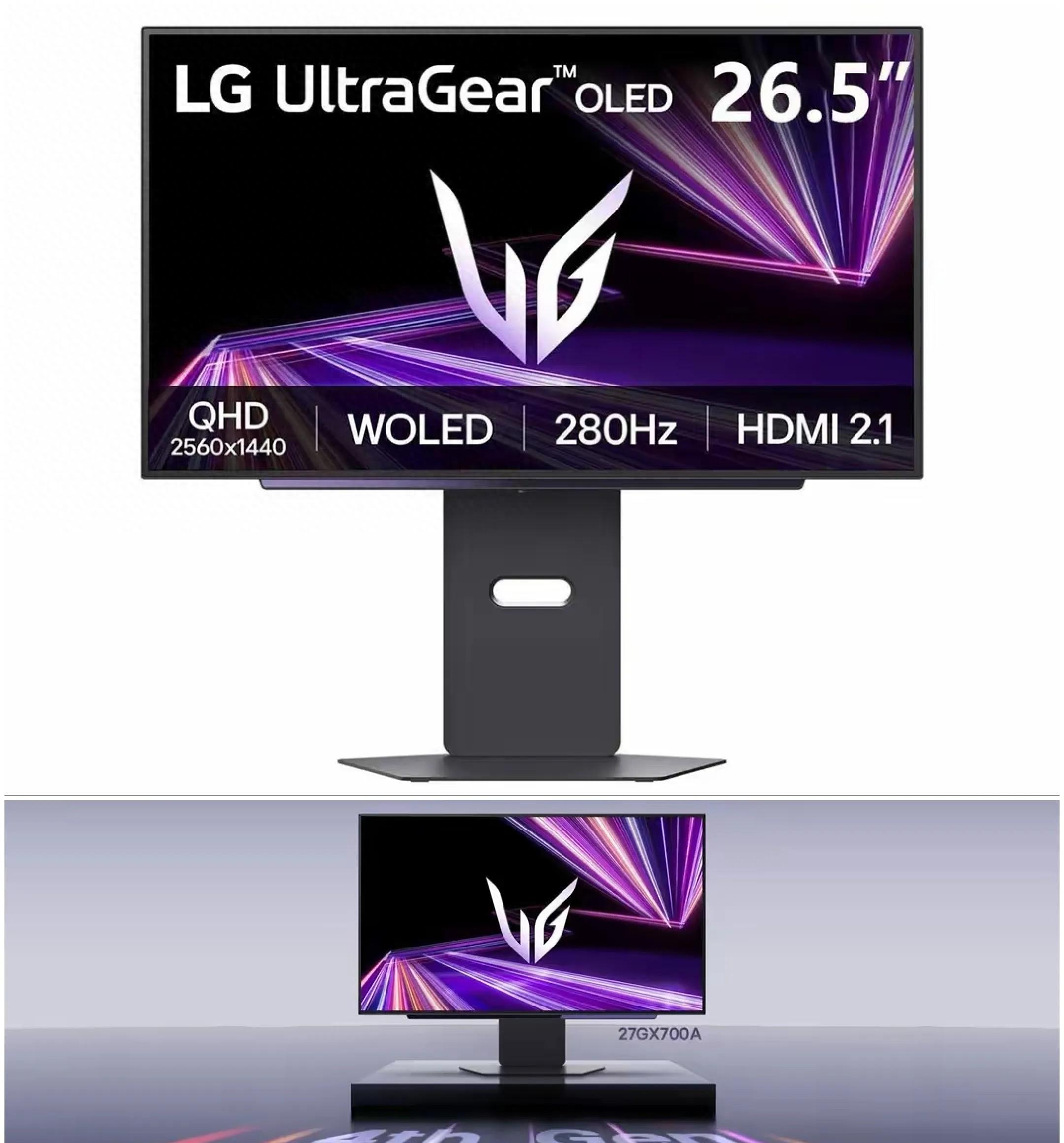 lg 27寸旗舰预售四代oled+280hz