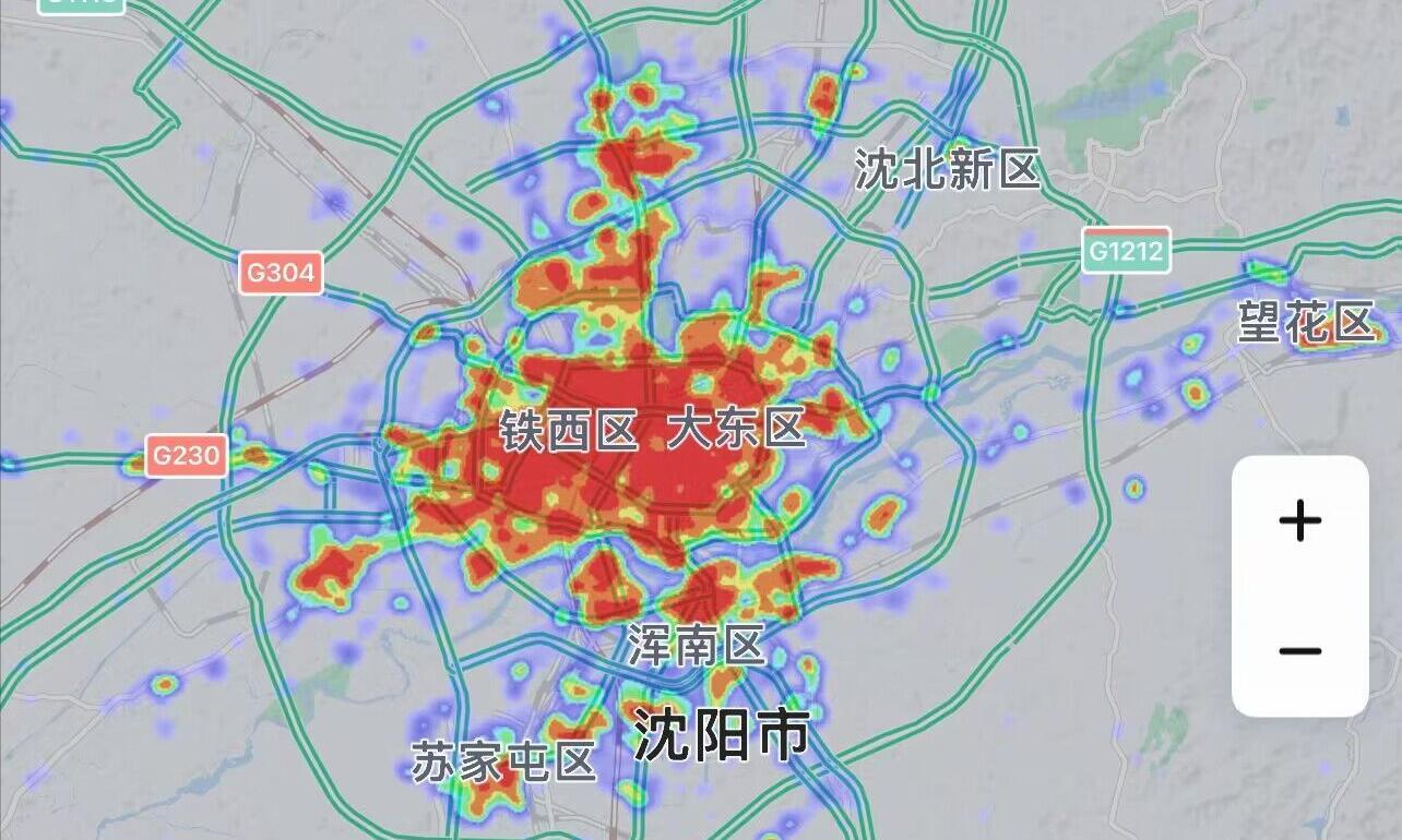 晚上八点看东北四大城市热力图:沈阳第一,长春大连哈市如何