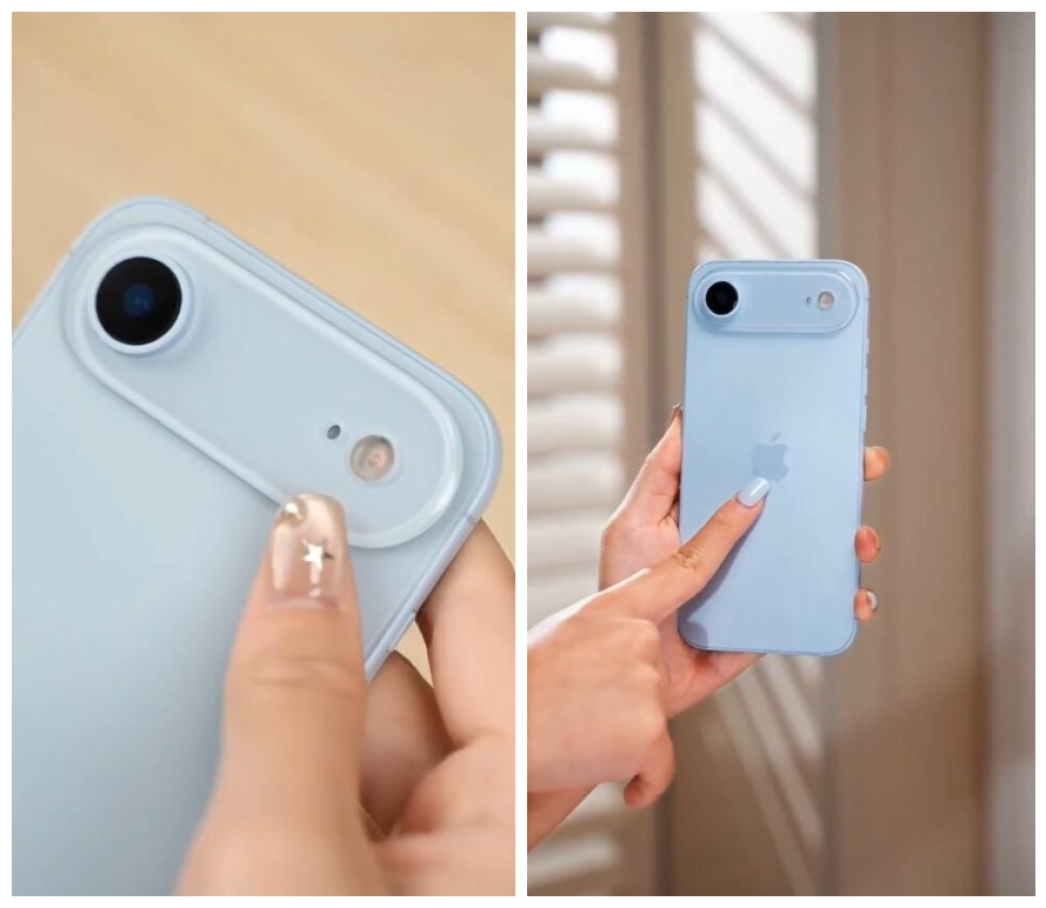 iPhone 17 Air设计太妙了，天蓝色上手，辨识度瞬间拉满！