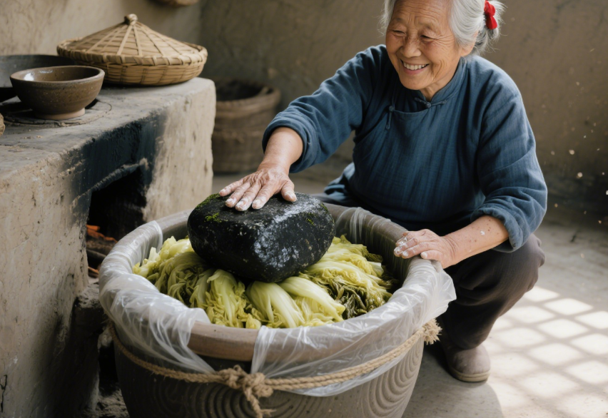 老汉河边捡到"黑石头",洗净后放入酸菜缸,半月后专家上门:你用它压