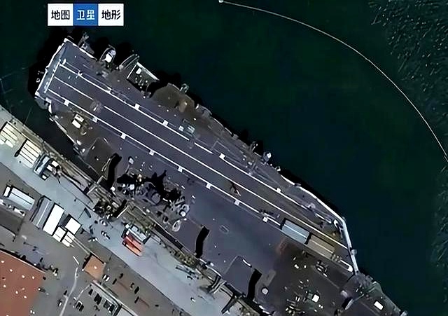 史上首次!卫星图曝光中国04航母或为核动力,300米长超福特