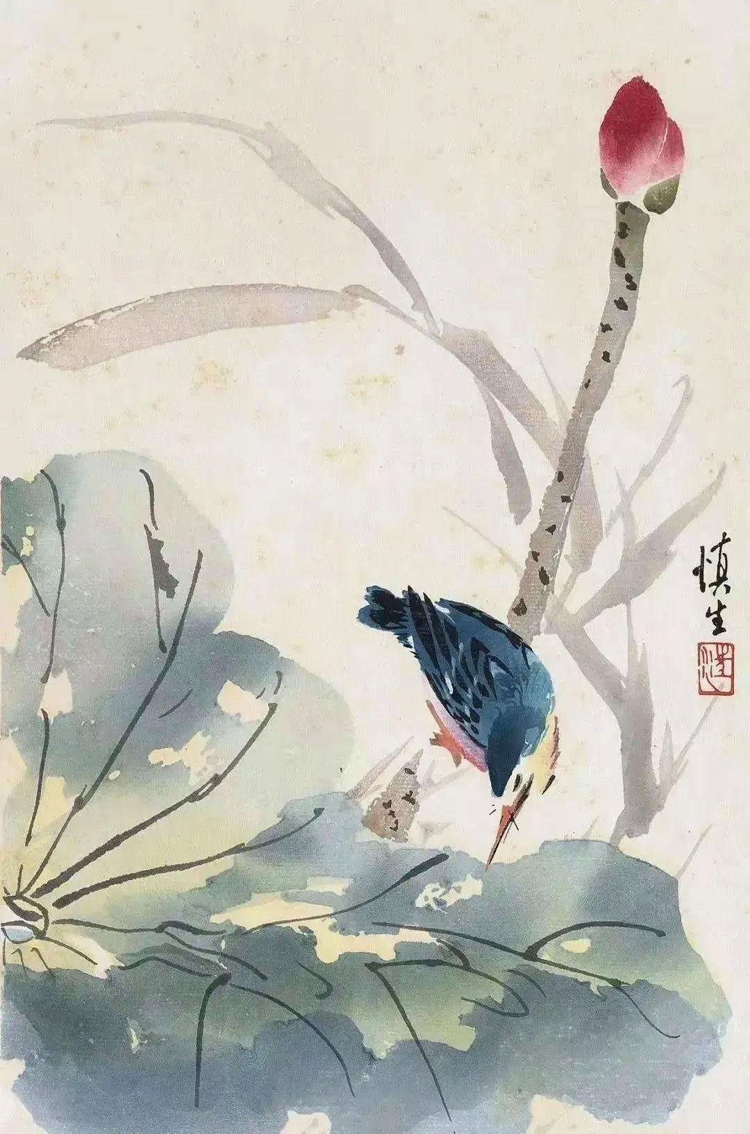 这位民国画家画的荷花让人赞不绝口