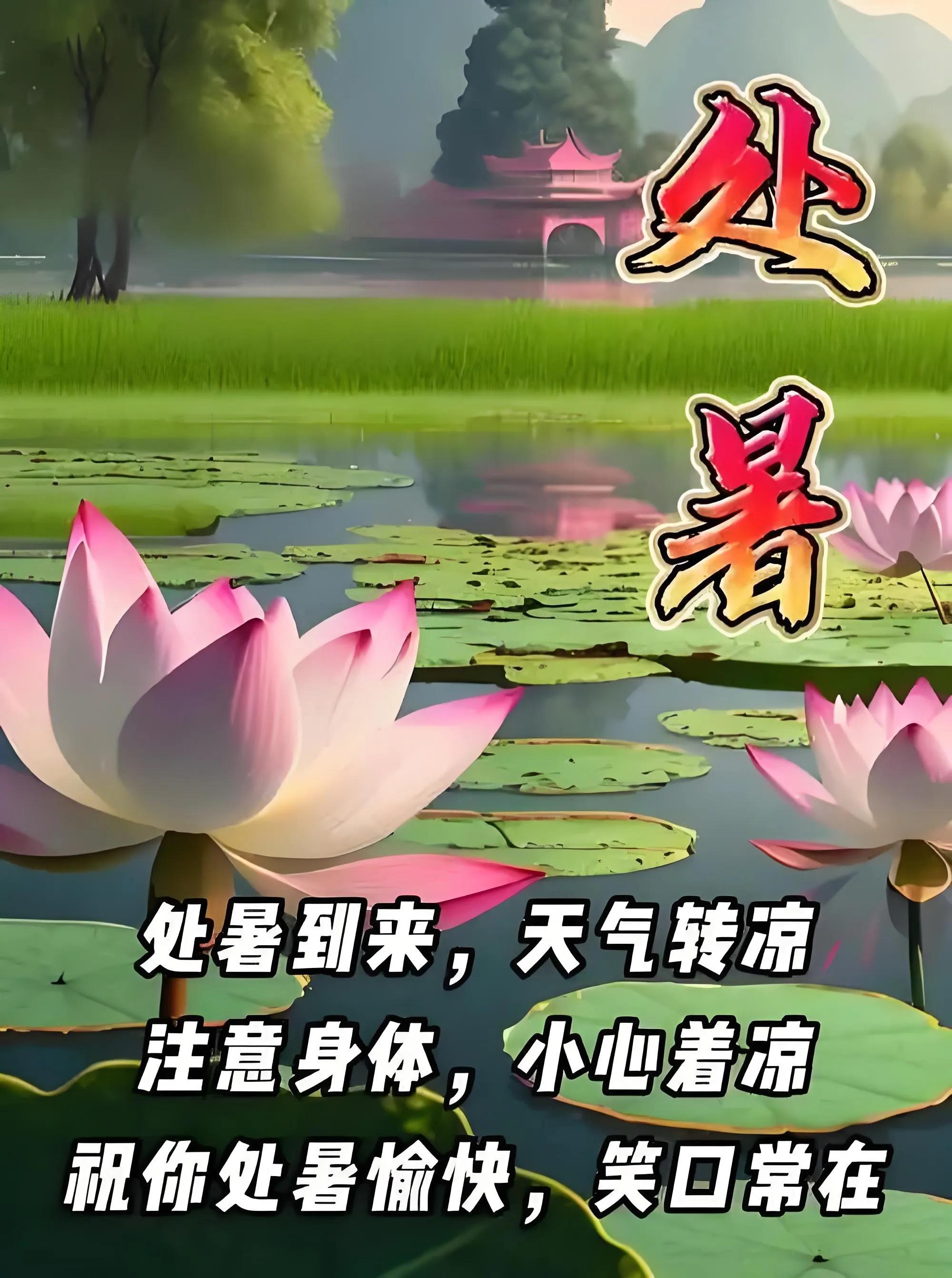 8月23日处暑中老年问候祝福