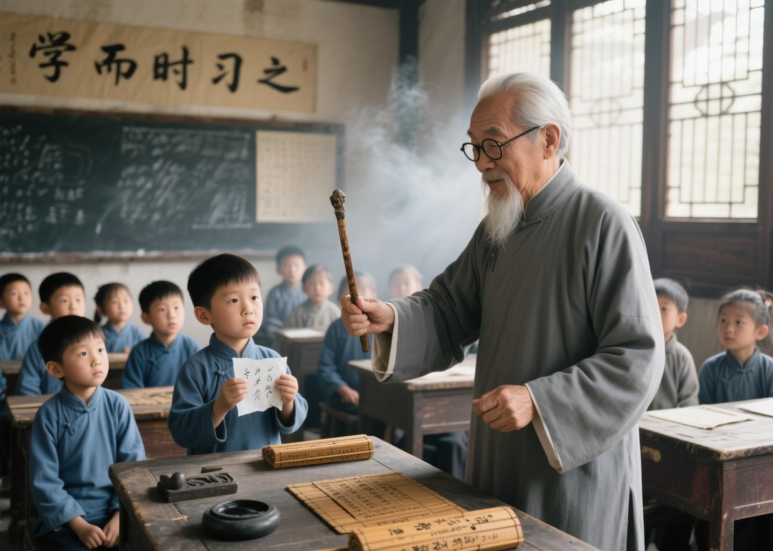 古代私塾先生上课前,必敲三下戒尺,不是装威严,是提醒学生藏好一件事