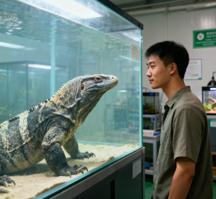 男子花了20万买澳洲巨蜥当宠物,1月后他失踪,警方看监控时傻了