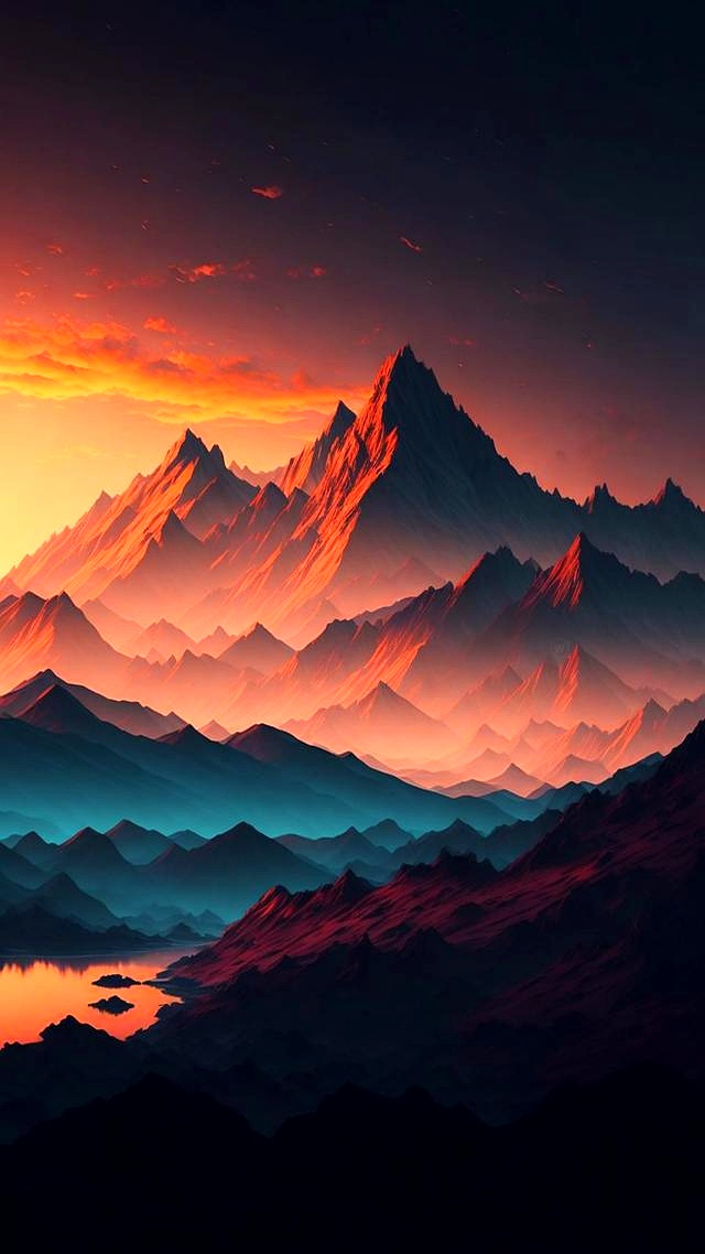 iphone17超清4k手机壁纸雄伟山脊风景图