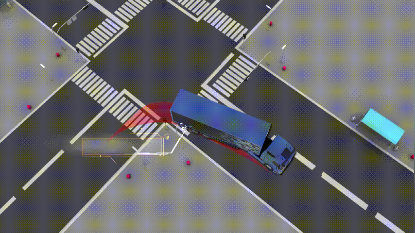 大货车盲区危险，右转事故频发，司机行人都难防-有驾