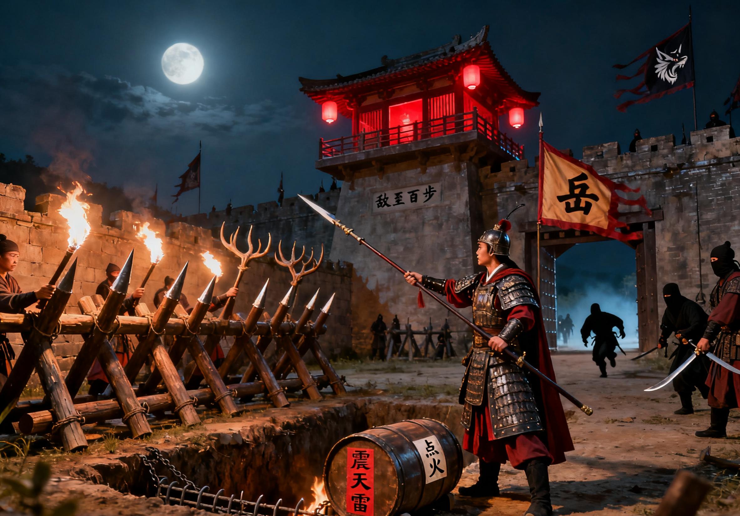 故事:岳飞大败金兀术后宋军设宴,众将畅饮唯独岳云按剑不语,借故离营