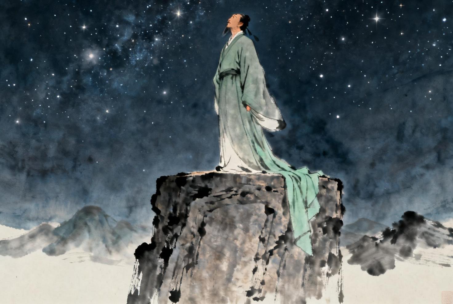 诸葛亮夜观天象,预感蜀汉将亡,遂以锦囊藏计,留给后主刘禅:若亡国之时