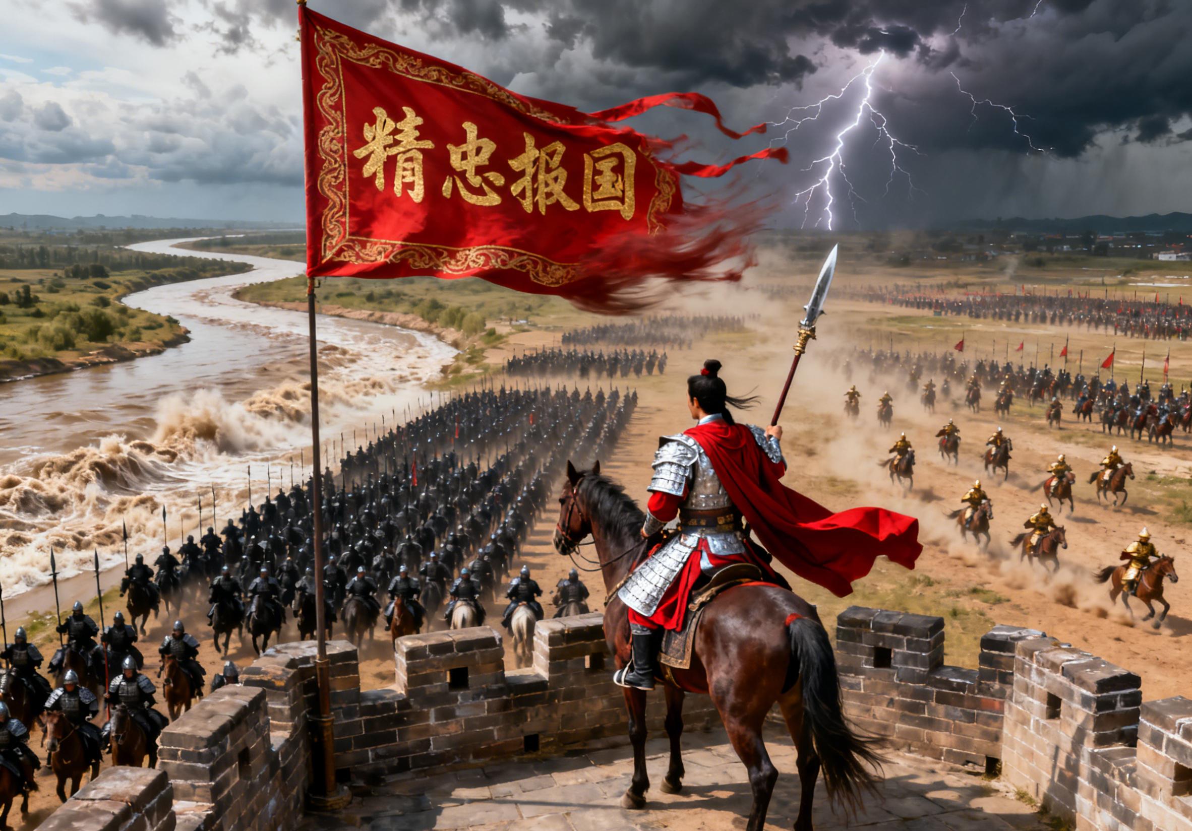 故事:岳飞与金兀术郾城大战,枪戟交锋杀得难解难分,金兀术退军后叹道