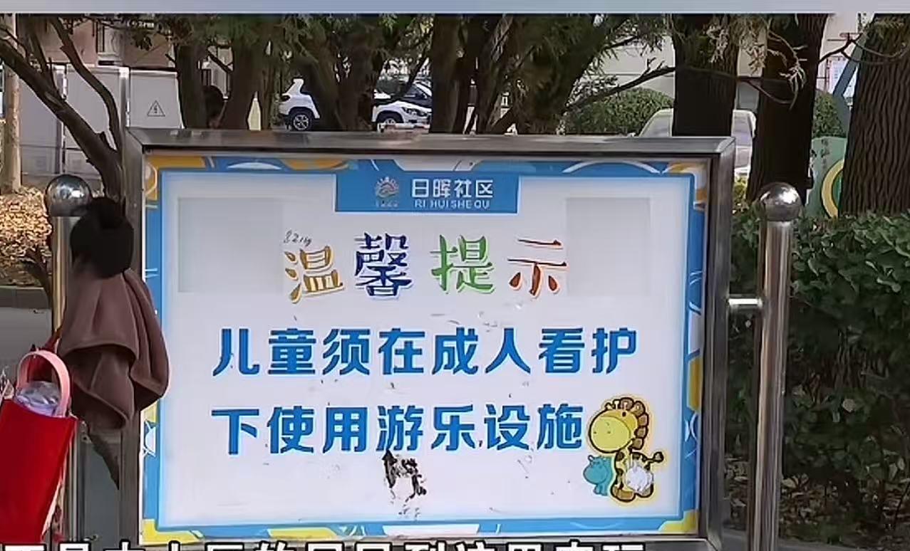 浙江嘉兴,女子带孩子女隔壁小区玩秋千,不下心摔伤3根手指头,去找物业