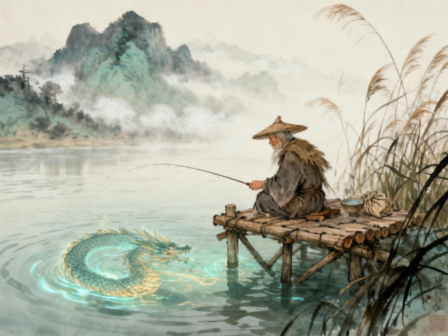 非史实记载:姜太公垂钓渭水,整日看似无所事事,为何却能助周灭商,封王