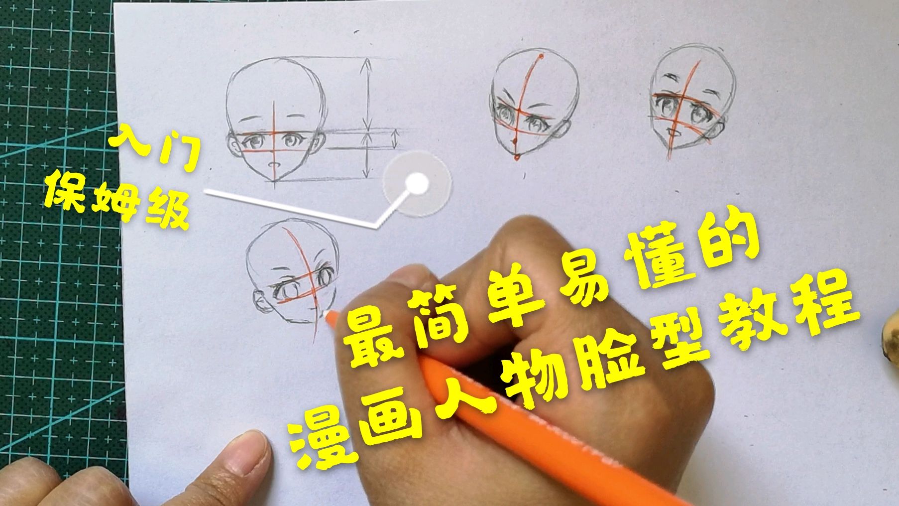 脸型教程/用最简单易懂的方式画动漫人物正侧脸,手残党也能秒会