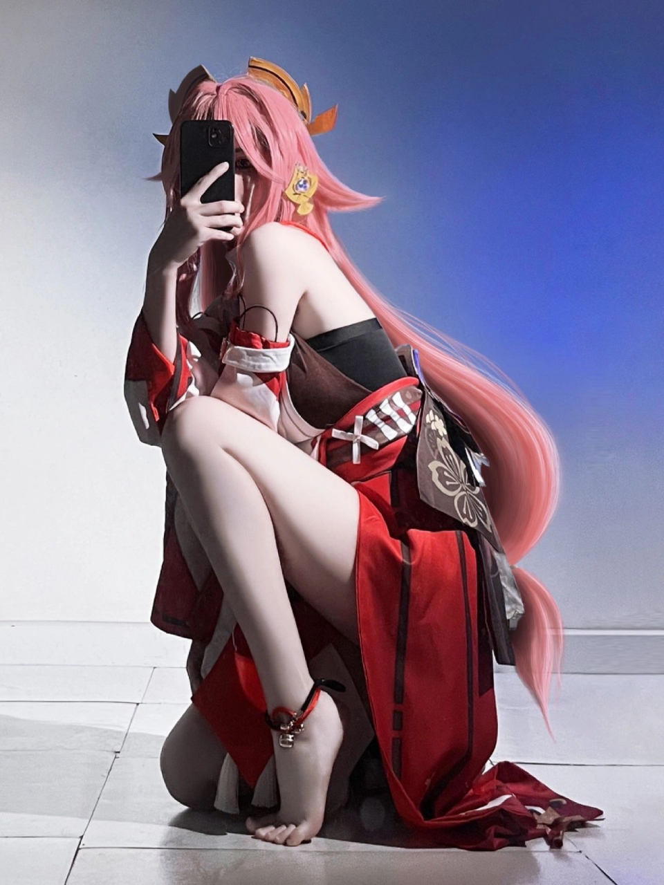 左滑看狐狸尾巴#原神八重神子# #cos# #二次元