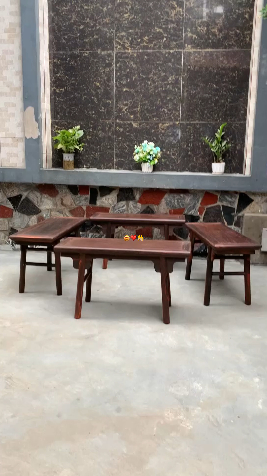 老挝大红酸枝交趾黄檀八仙凳你