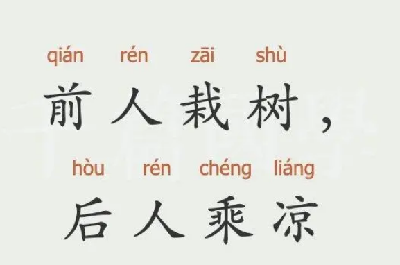 前人栽树后人乘凉什么意思