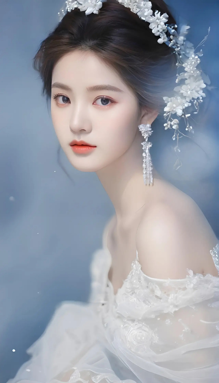 白色系美女壁纸,各有各的白,你喜欢哪一款#百度秋冬打卡挑战赛