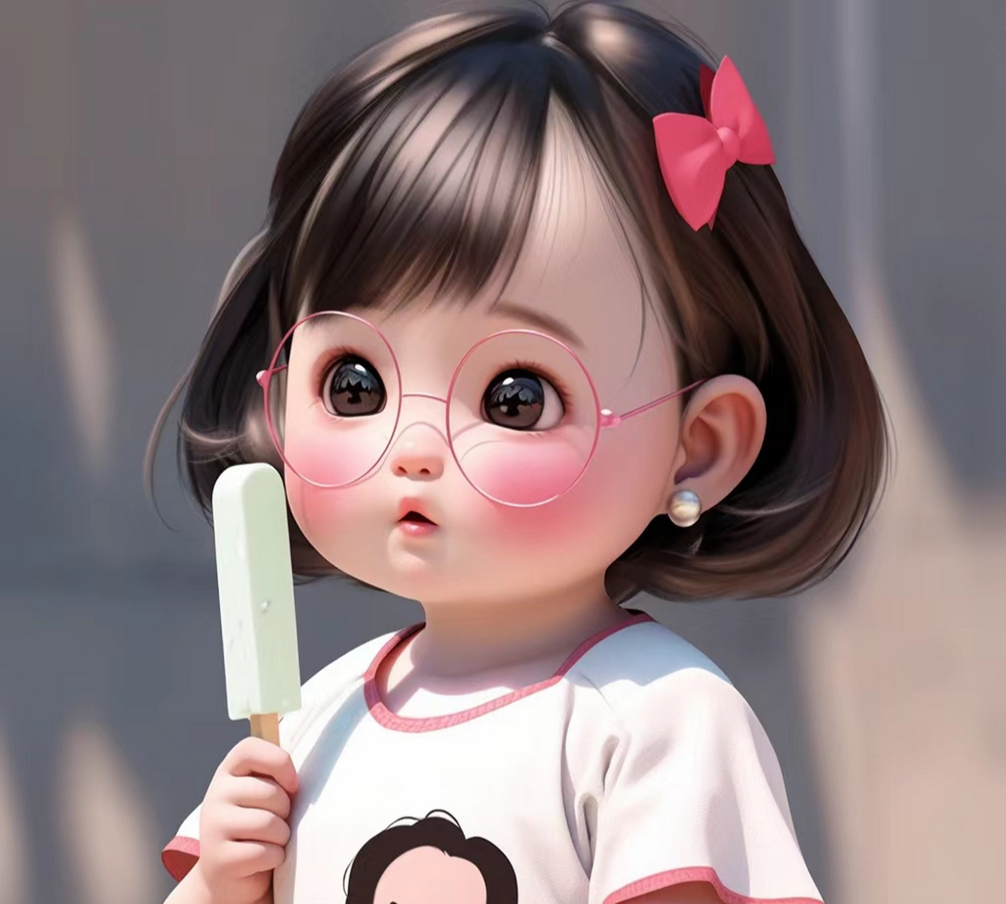 爱吃冰淇淋的小女孩