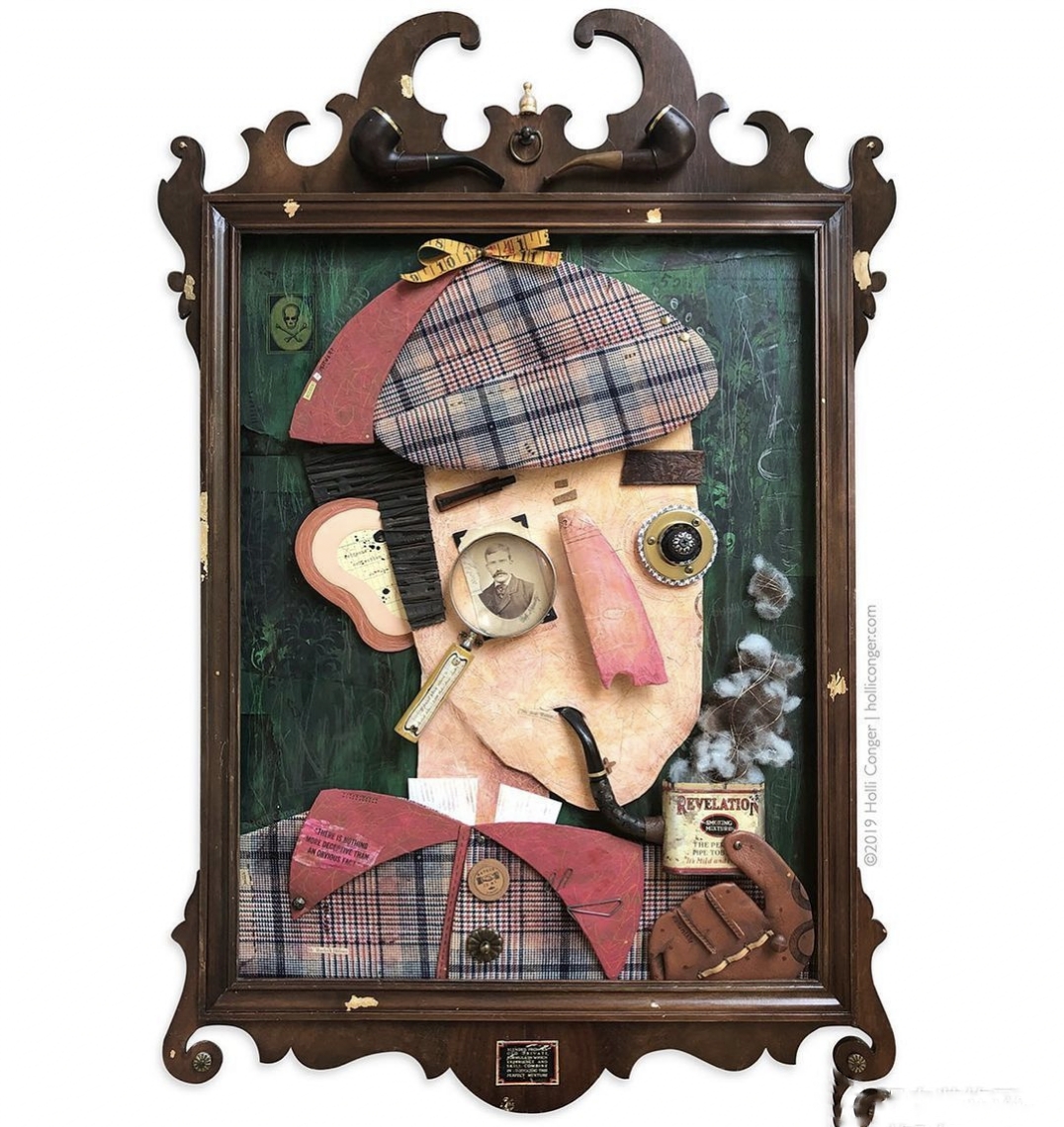 综合材料画—创意头像