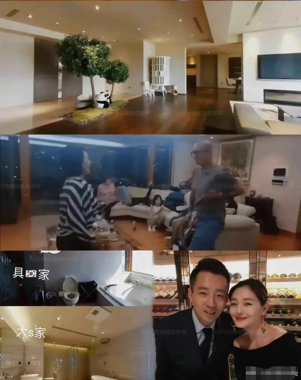 看看大s的豪宅,那个玄关树好喜欢,树下还有熊猫,整体风格好舒服温馨