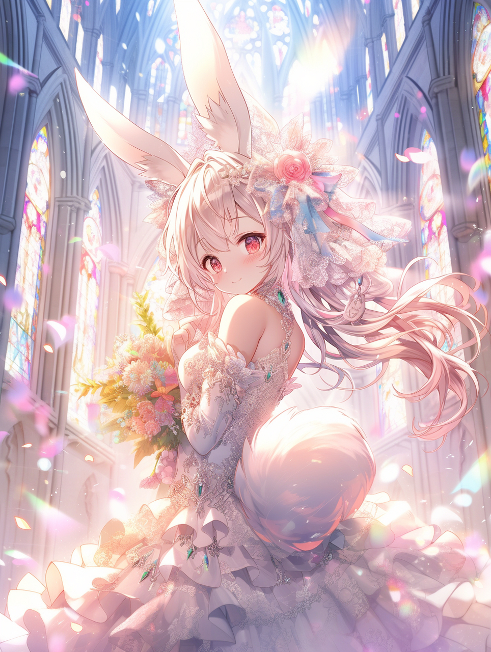 二次元# 纯洁又可爱的花嫁小兔兔[温暖]