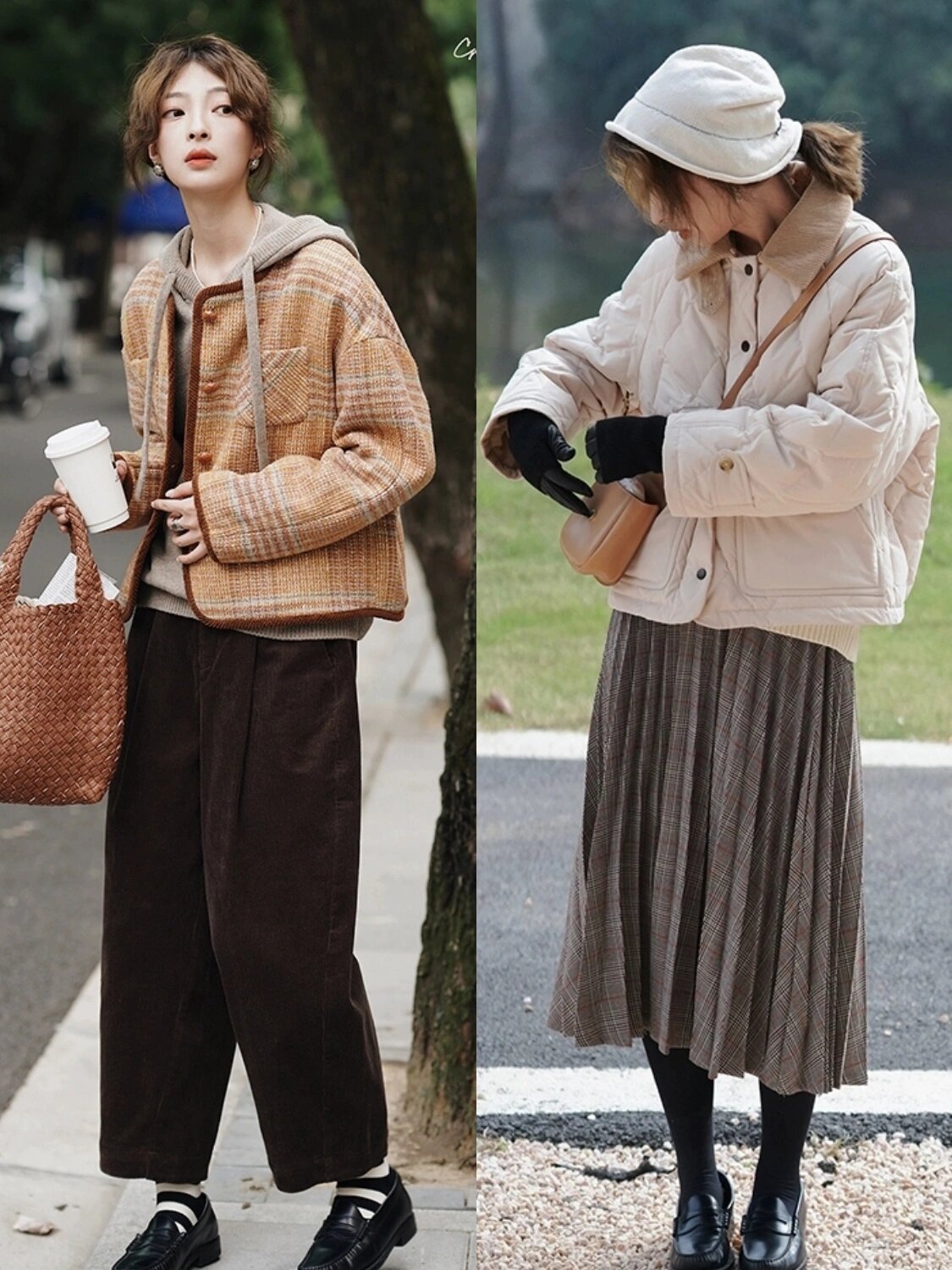 复古秋冬文艺少女日常穿搭  风格清冷简约,略带日系的少年感.