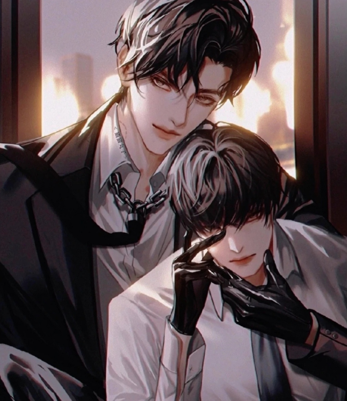 霸道总裁和他的小奶狗#二次元# 太帅了#动漫# 爱了爱了![色]