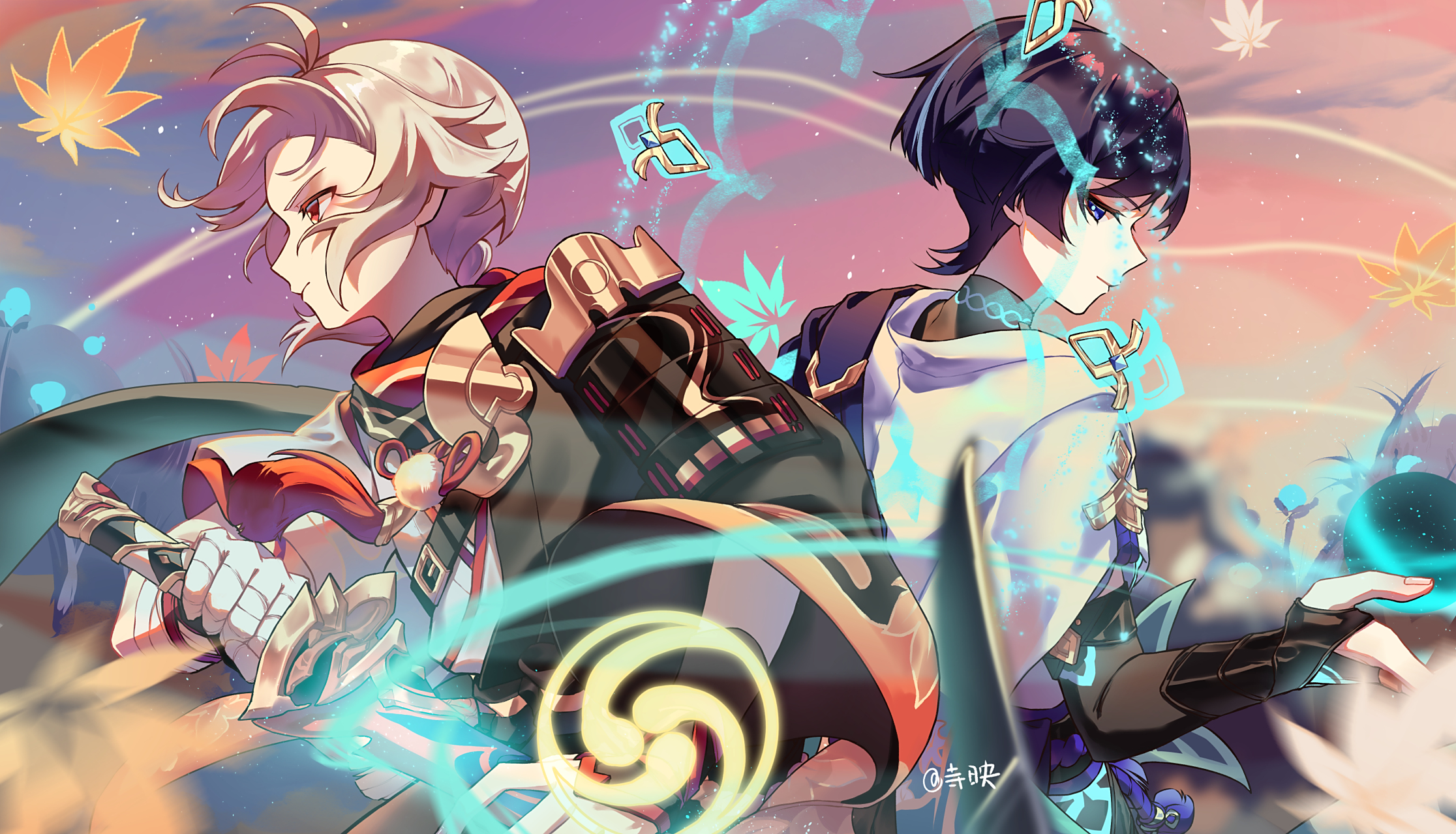 风男散兵和万叶 画师:寺日央