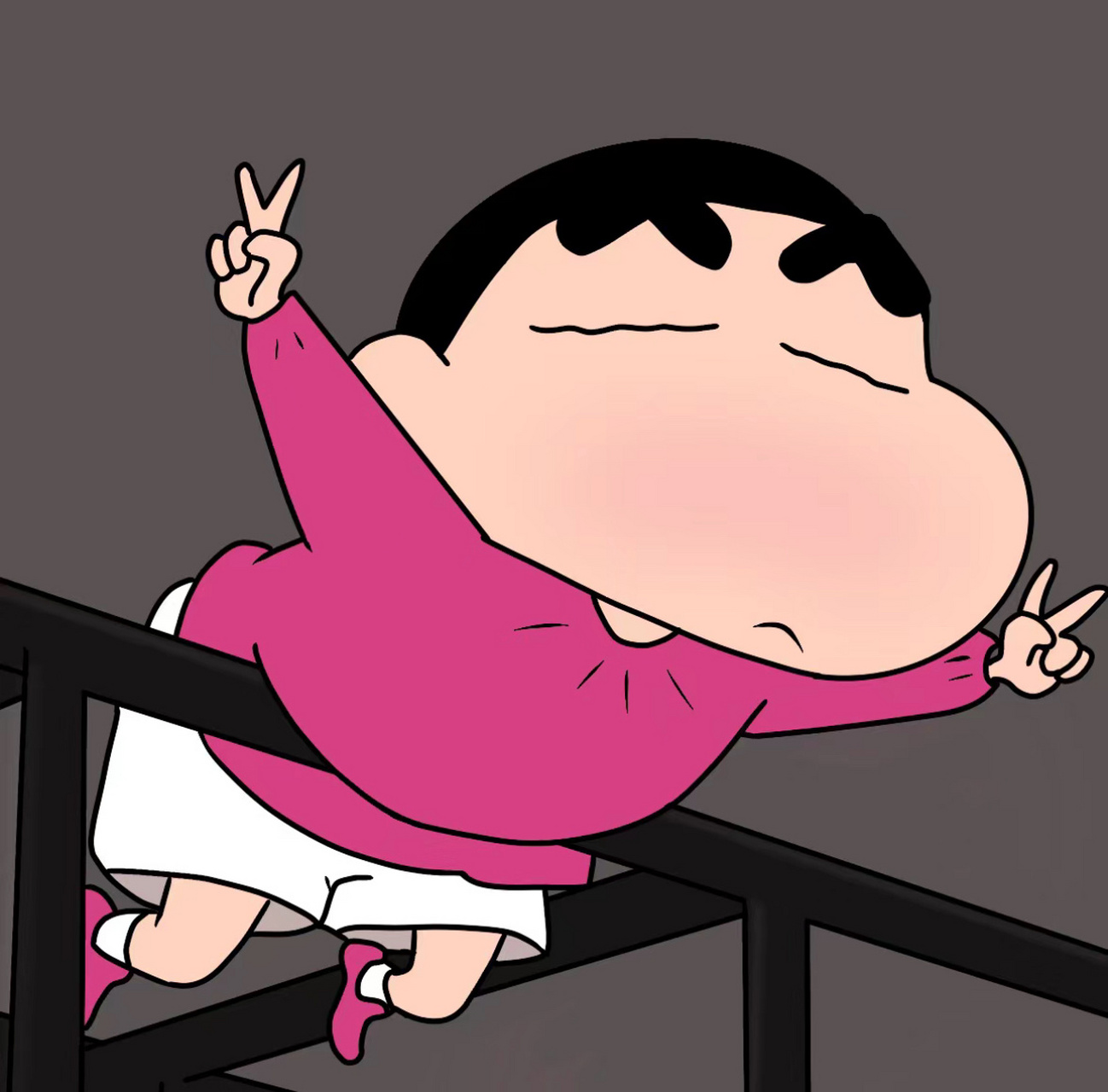 粉色系蜡笔小新 图源原创插画师:野原新酱 676767 #绘画欣赏