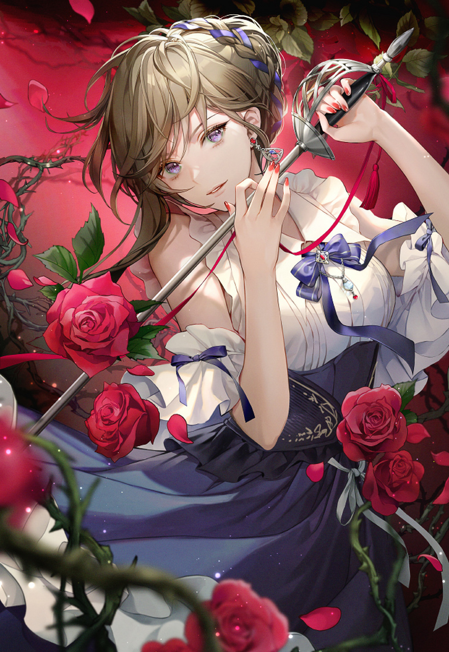 带刺的玫瑰#二次元#  画师:吉茶