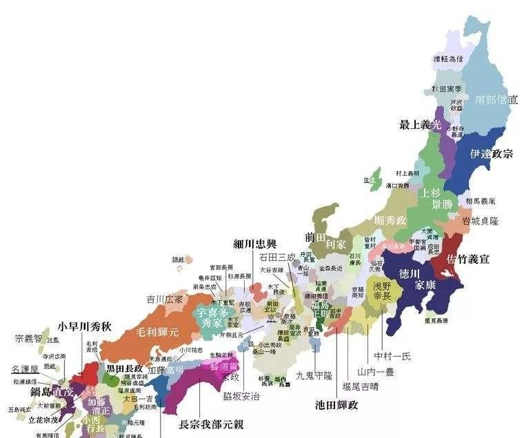 日本战国时期地图大名图片