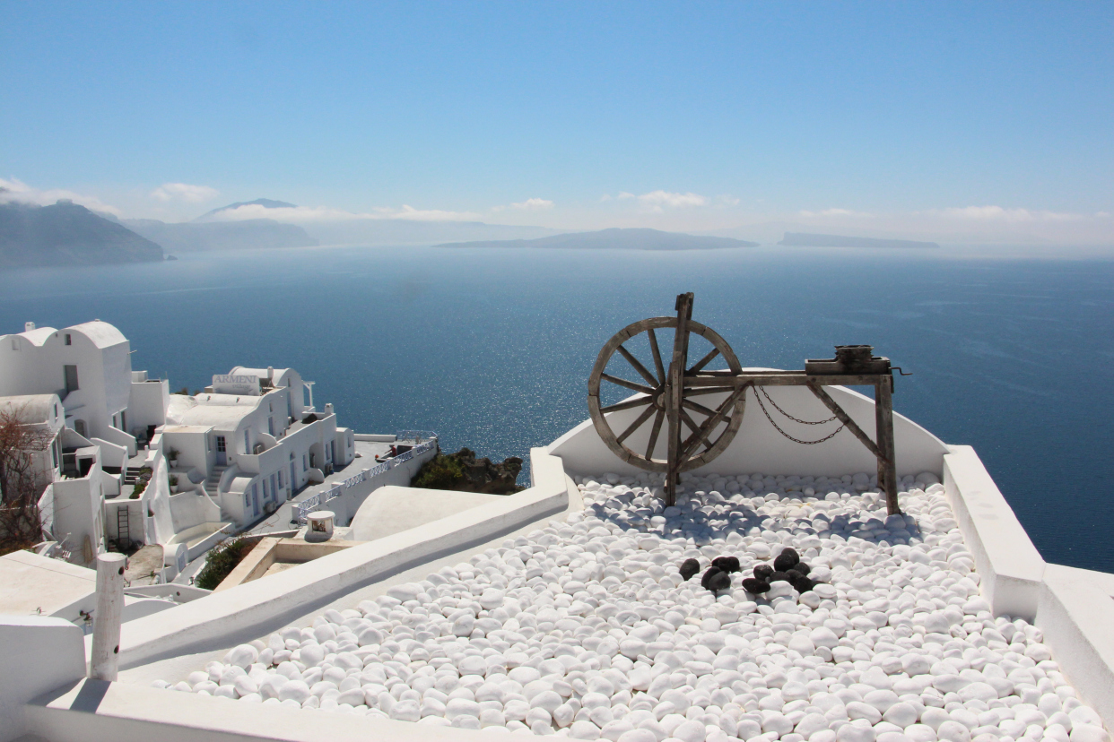 世界三大蓝白小镇之首,希腊圣多里尼岛