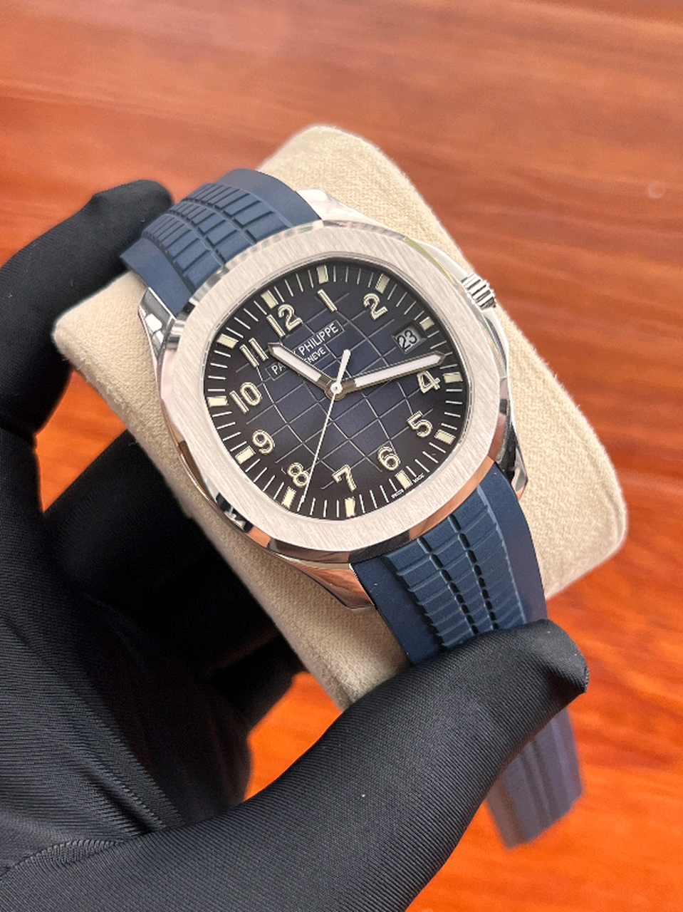 百达翡丽pp手雷5168g白金蓝面#手表# #时尚穿搭# #百达翡丽