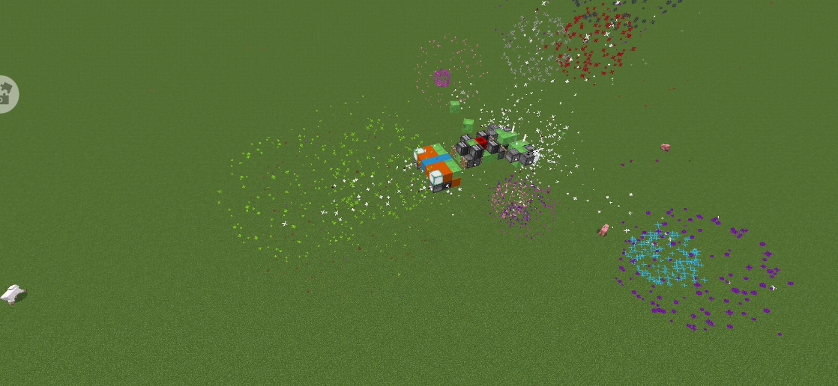 《我的世界》可以放烟花的红石汽车 今天没做什么特别的东西,做了一个